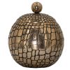 home decor - lb78224-gold crocodile texture pot