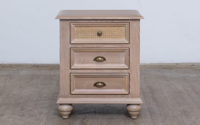 breton king bed + 2 nightstands