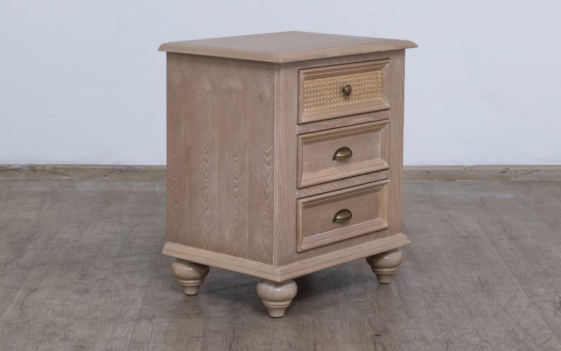 breton king bed + 2 nightstands