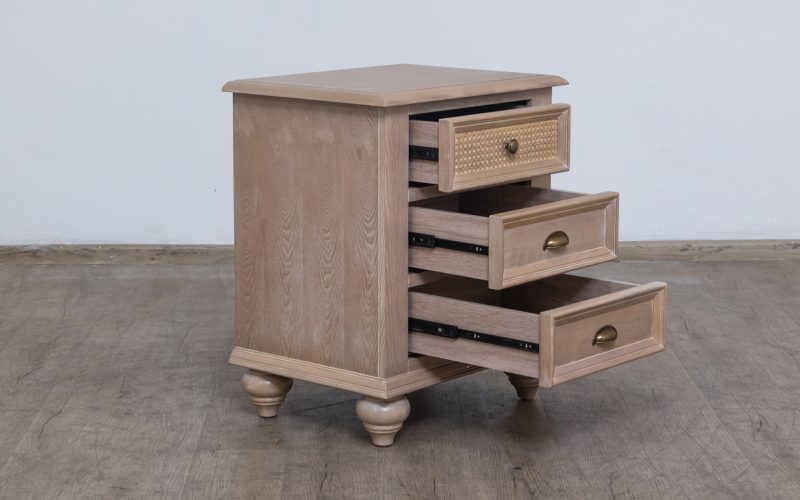 breton king bed + 2 nightstands