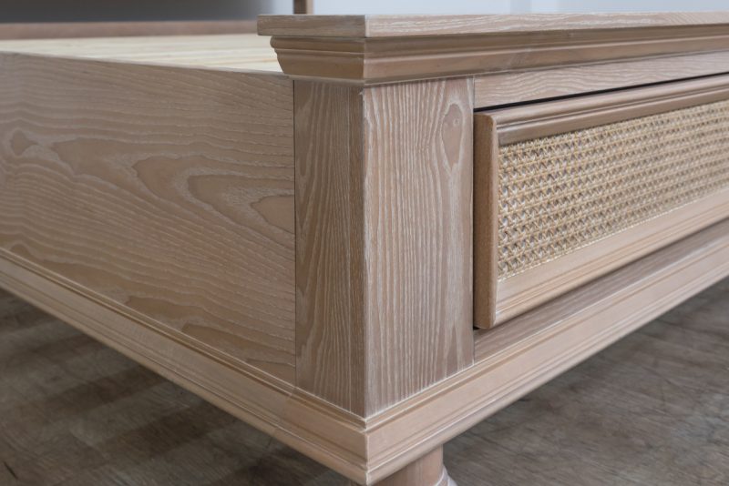 breton king bed + 2 nightstands