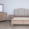 breton king package - king bed + 2 nightstands + dresser mirror