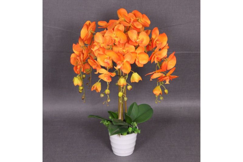 artifical plant - orchid orange (jwp365)