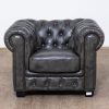 chesterfield 1 seater leather