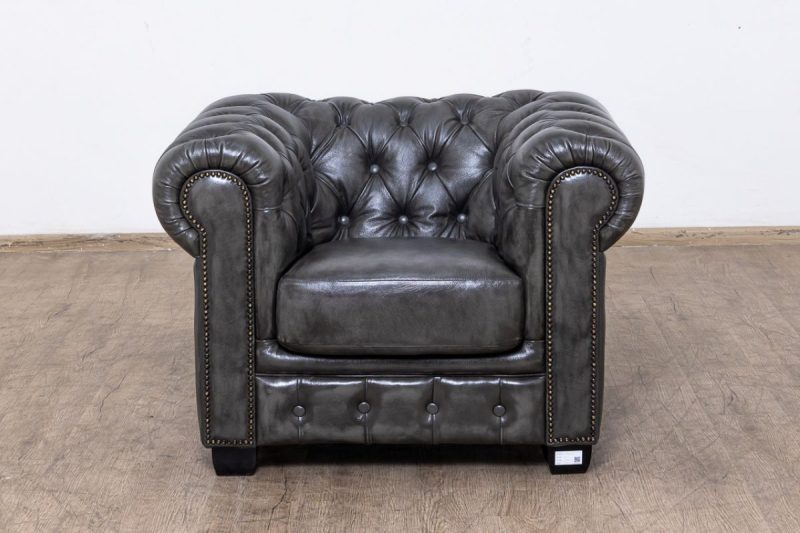 chesterfield 1 seater leather