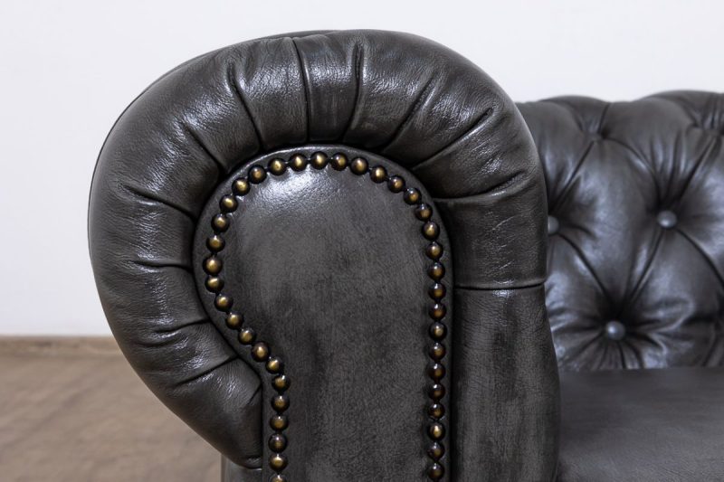 chesterfield 1 seater leather