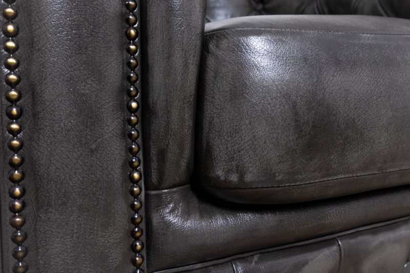 chesterfield 1 seater leather