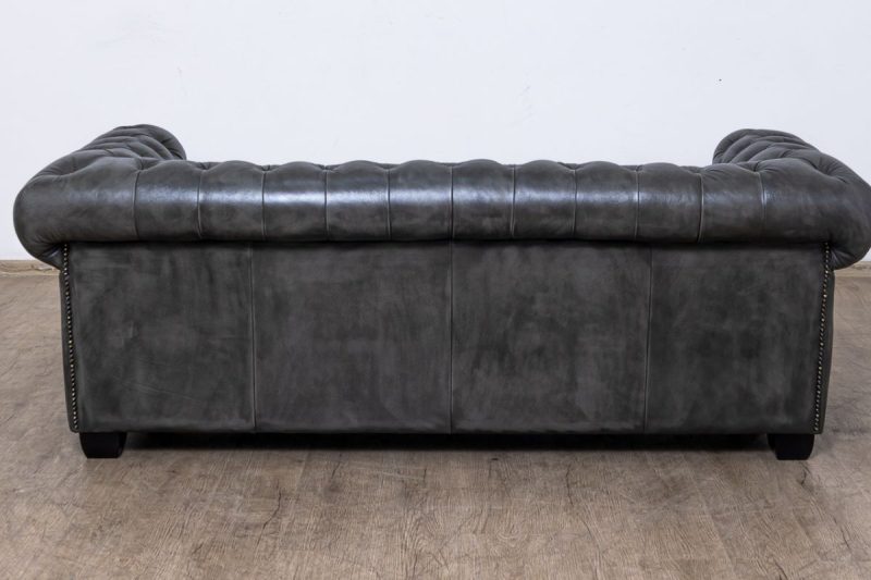 chesterfield 3 seater leather sofa