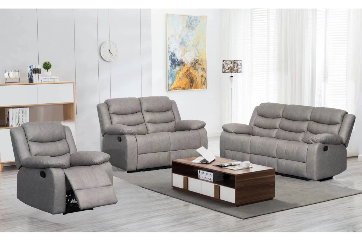 paulo 6 seater fabric recliner sofa (3+2+1)