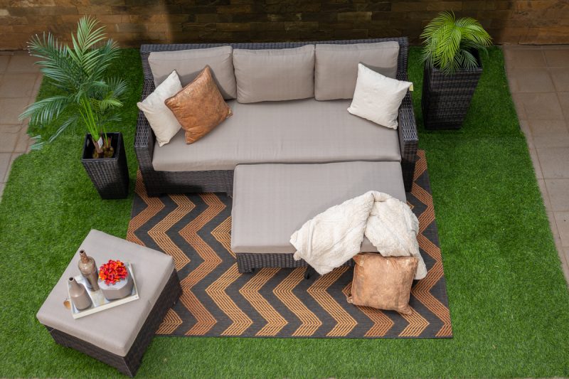 loveseat outdoor sofa + ottoman