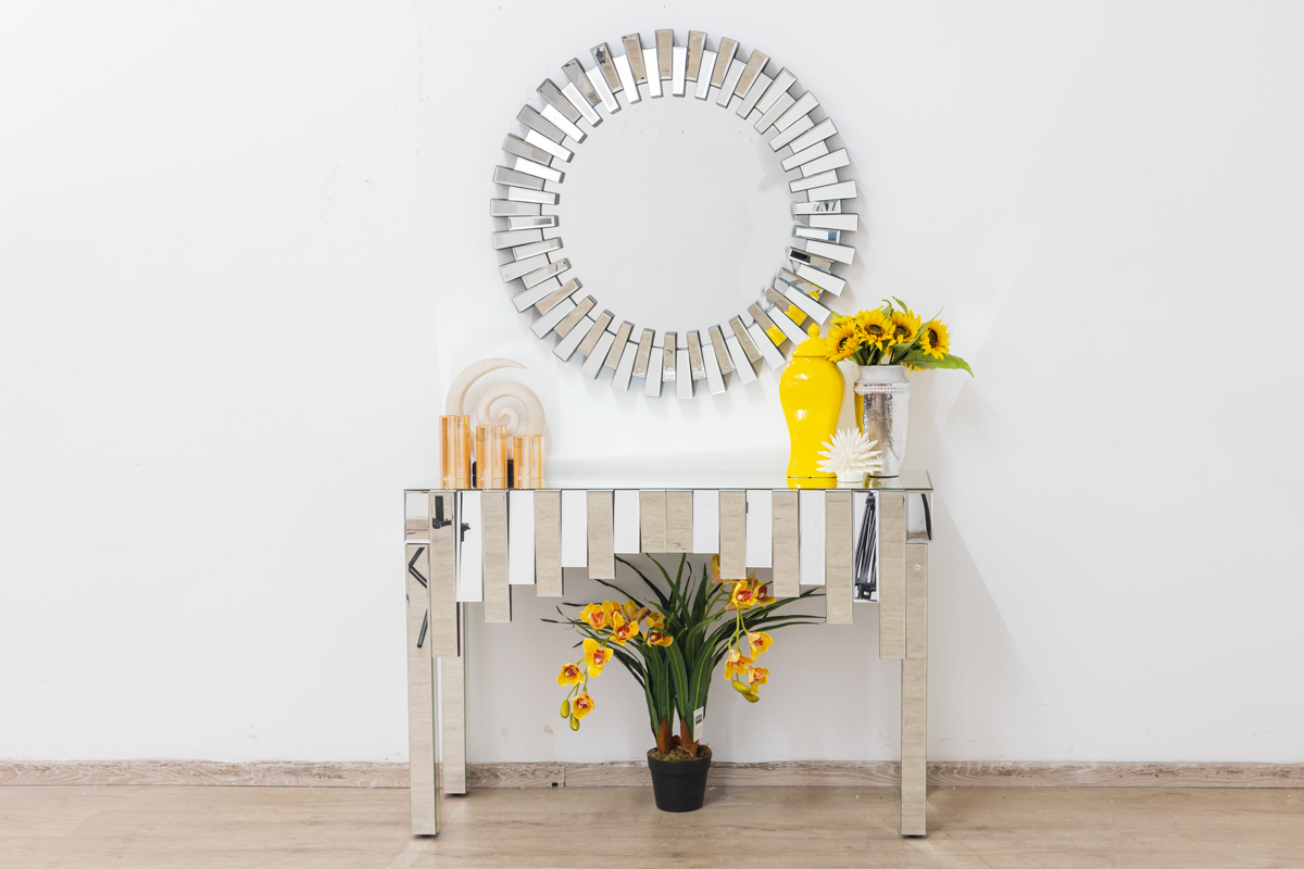 klarity console table and mirror