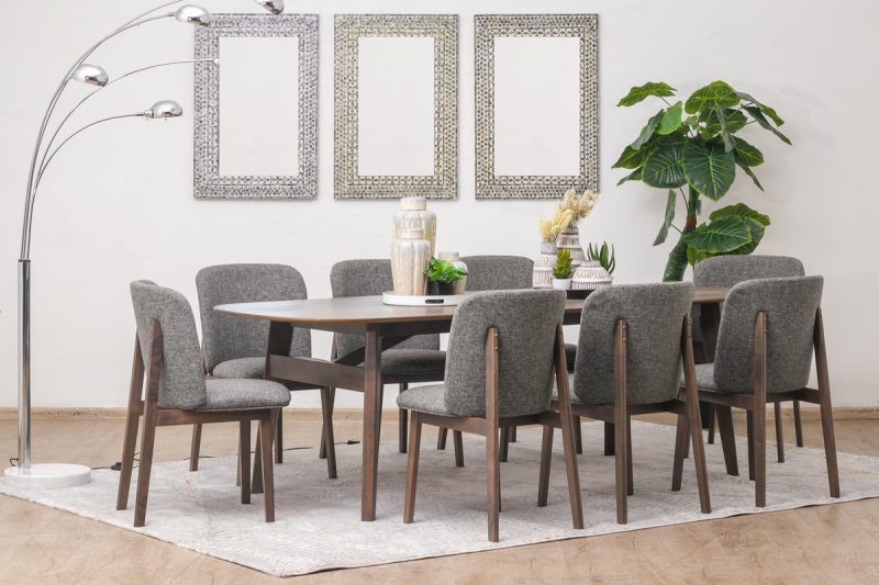 alston dining table + 8 chairs