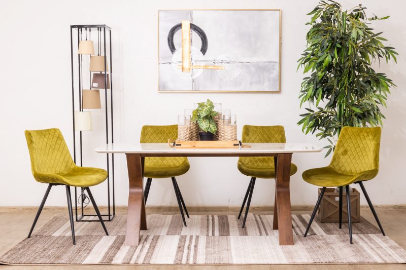 marrone dining table + 6 jasper chairs