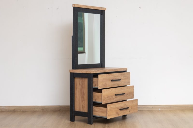 helena queen bed + 1 nightstand + dresser mirror