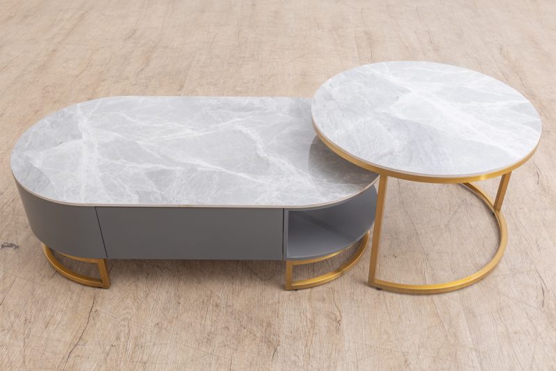 d'or 2 piece sintered stone coffee table
