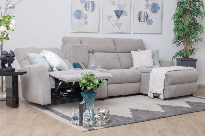 plata fabric electric corner sofa