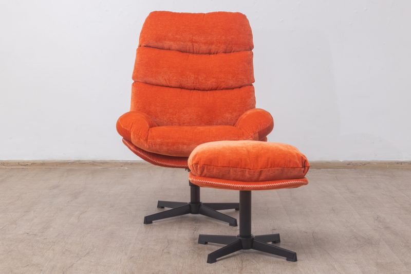 debbie swivel lounge chair + footstool