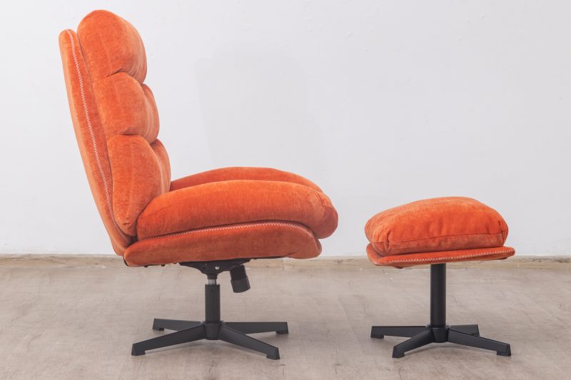 debbie swivel lounge chair + footstool