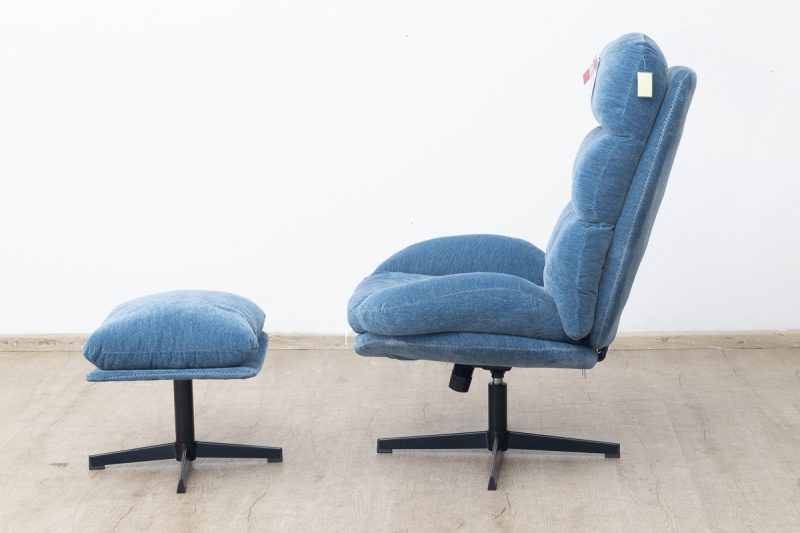 debbie swivel lounge chair + footstool