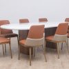 lugano dining table 2.4m + 8 albert chairs