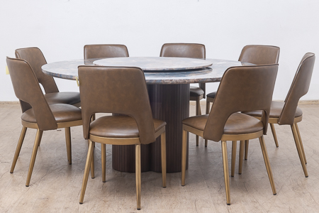tossa dining table 1.65m +  8 dakar chairs