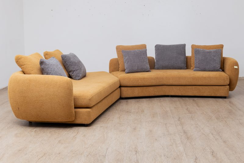swan fabric corner sofa