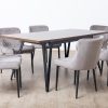 hillary-1.8m-dinning table + 6 chairs