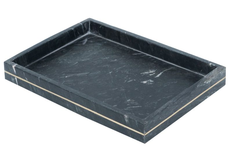 home decor -72188-blac-ds-marble tray