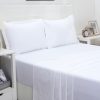 eden white queen flat sheet + 2 pillow cases
