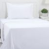 eden white single flat sheet + 1 pillow case