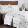 water lily neutral king duvet cover + 2 pillow cases