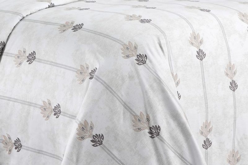 water lily neutral king duvet cover + 2 pillow cases