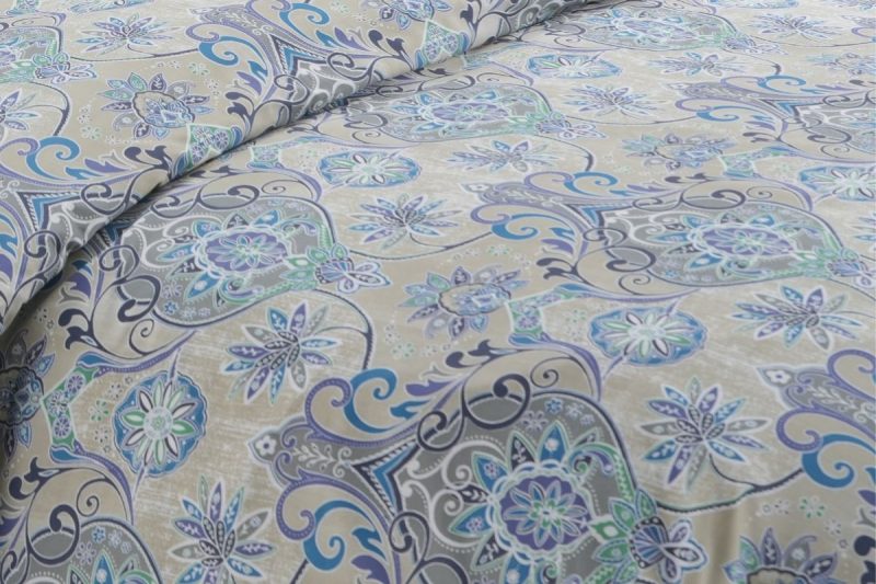 lawn re-run blue king duvet cover + 2 pillow cases