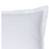 satin stripe white pillow cases