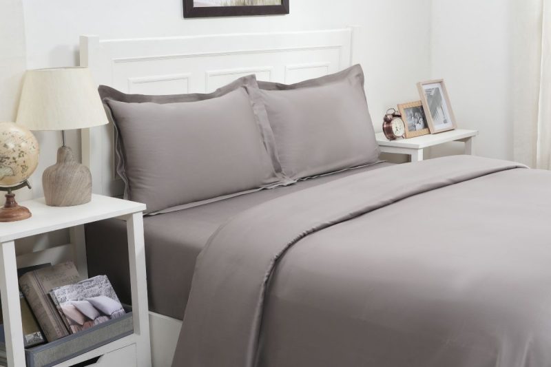 viola grey marble queen duvet cover + 2 pillow cases