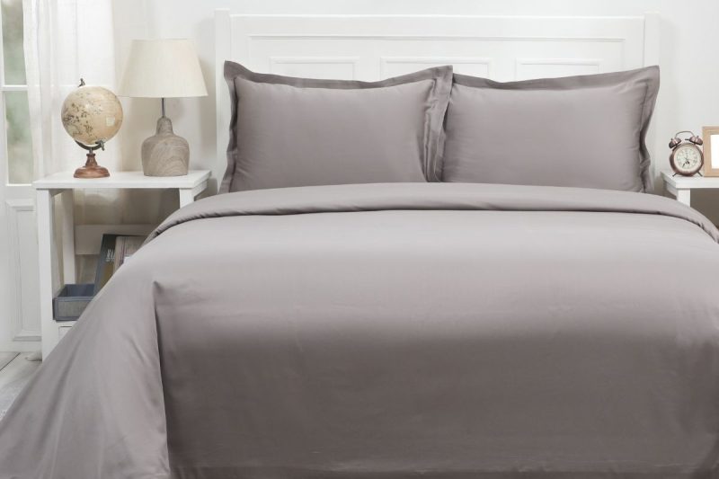 viola grey marble king duvet cover + 2 pillow cases