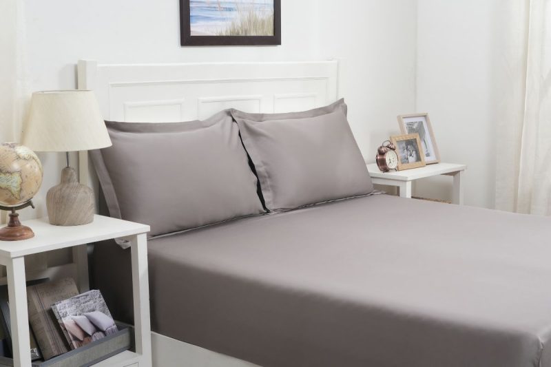 viola grey marble king fitted sheet