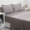 viola grey marble king flat sheet + 2 pillow cases