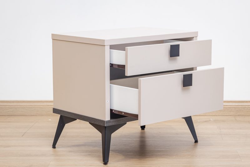tudor king bed + 2 nightstands