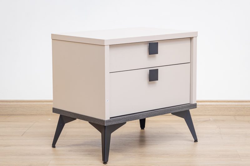 tudor king bed + 2 nightstands