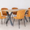 oregon dining table + 6 zania chairs