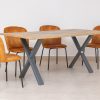 oregon dining table + 6 zania chairs