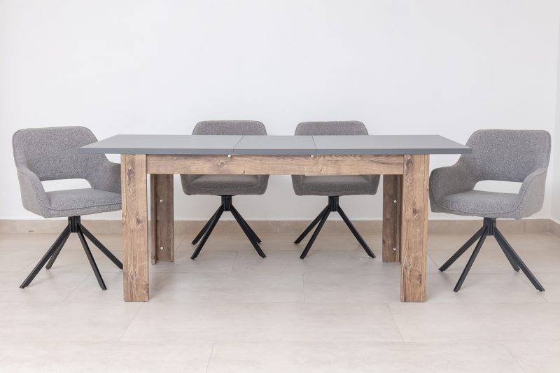 europa extendable dining table + 6 duffy chairs