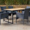 nod outdoor dining table + 6 chairs