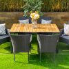 nod outdoor dining table + 6 chairs