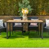 nod outdoor dining table + 6 chairs