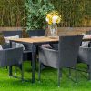 nod outdoor dining table + 6 chairs