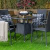 gudjhem outdoor round dining table + 4 chairs