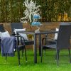 trevor outdoor dining table + 4 chairs