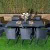 bork outdoor dining table + 8 chairs